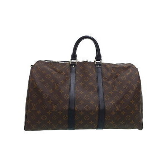 Louis Vuitton Monogram Macassar Keepall Bandouliere Boston Bag - Picture 1 of 8